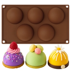 Forma silikonowa do monoporcji kule półkule czekolady pralin