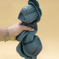 Forma silikonowa do babeczek muffinki serce desery 6 sztuk