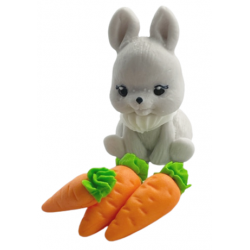 Figurka cukrowa królik z marchewkami