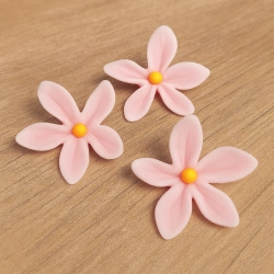 Kwiaty cukrowe na tort urodziny kwiat jaśminu różowy 3 sztuki