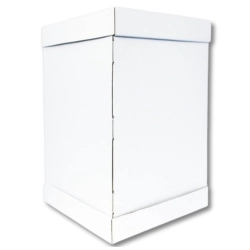 Pudełko na ciasto opakowanie karton na tort chrzest wesele biały wysoki 32,5x 32,5x 45 zestaw 5 sztuk