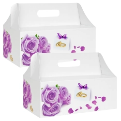 Pudełko na ciasto chrzest wesele komunia karton na tort opakowanie 25x15x8 cm 2 sztuki