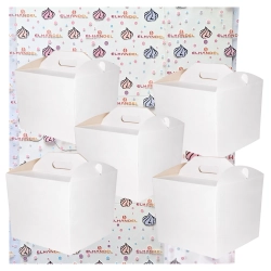 Pudełko na ciasto chrzest wesele komunia karton na tort opakowanie 34x34x25cm zestaw 5 sztuk