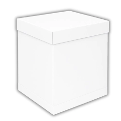 Pudełko na ciasto opakowanie karton na tort piętrowy chrzest wesele biały wysoki 41x 41x 45 zestaw 5 sztuk