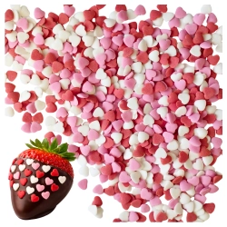 Posypka cukrowa na tort serce serduszka mix na walentynki kolorowe 50g