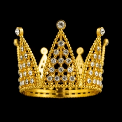 Korona na tort ozdoba dla księżniczki dekoracje na tort złota ze srebrnymi kryształkami