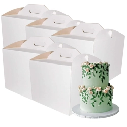 Pudełko na ciasto chrzest wesele komunia karton na tort opakowanie 32x32x28cm zestaw 5 sztuk
