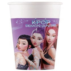 Kubeczki papierowe 8 sztuk K-POP Demon Hunters łowczynie demonów urodziny