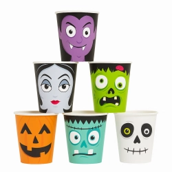 Kubeczki papierowe jednorazowe halloween 6szt