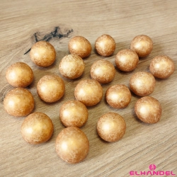 Posypka na tort chrupki zbożowe kule w czekoladzie 19 sztuk złoty ecru dekoracje urodzinowe