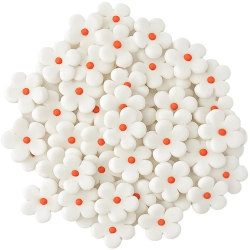 Kwiaty ozdoby na tort kwiat cukrowy dekoracje urodzinowe białe 45 sztuk