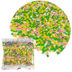 Posypka cukrowa ozdoby na tort kwiatuszki dekoracje urodzinowe kolorowe kwiaty mix 50g