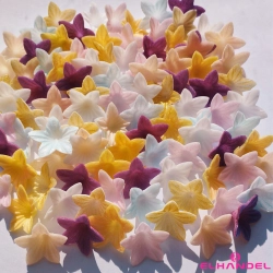 Kwiaty na tort 100 sztuk mini kwiatki waflowe dekoracje urodzinowe komunia