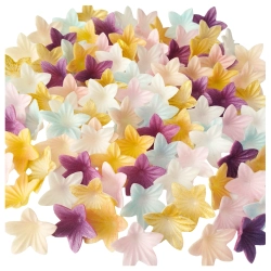 Kwiaty na tort 100 sztuk mini kwiatki waflowe dekoracje urodzinowe komunia