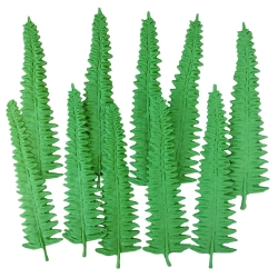 Liście na tort 10 sztuk listki cukrowe zielone liść paproci dekoracje urodzinowe
