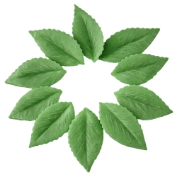 Liście na tort 10 sztuk listki waflowe zielone dekoracje komunijne urodziny wesele