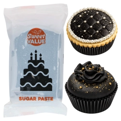 Masa cukrowa 200g Sweet VALUE lukier plastyczny czarny do dekoracji tortu ciast
