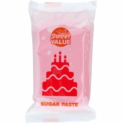 Masa cukrowa 200g Sweet VALUE lukier plastyczny czerwony do dekoracji tortu ciast