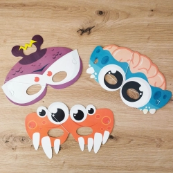 Maska halloween maski dla dzieci 3 sztuki monster potwory ozdoby halloween
