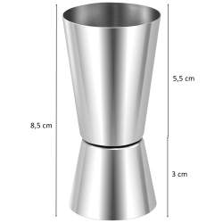 Miarka barmańska dwustronna do drinków koktajli jigger barmański kieliszek