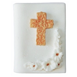Figurka cukrowa ozdoby na tort komunia święta książeczka krzyż dekoracje komunijne
