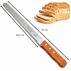 Nóż cukierniczy kuchenny do cięcia biszkoptu długi ząbki uniwersalny długi 47 cm