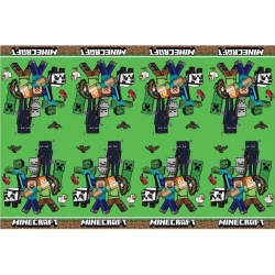 Obrus foliowy minecrafr piksele gra tnt dekoracje urodzinowe 180x120cm