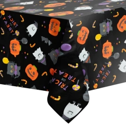 Obrus na stół halloween dekoracje ozdoby halloween dynia kot