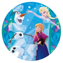 Opłatek waflowy dysk ozdoby na tort Elsa Frozen Kraina lodu dekoracje urodzinowe