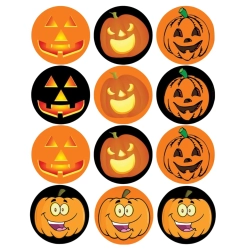 Opłatki waflowe na babeczki muffinki dynia mix 12 sztuk halloween śmieszne miny