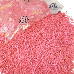 Posypka cukrowa na tort pałeczki różowe ozdoby na tort lody babeczki 1kg