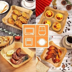 Papier do pieczenia 100 sztuk papierowe wkładki do frytkownicy powietrznej air fryer