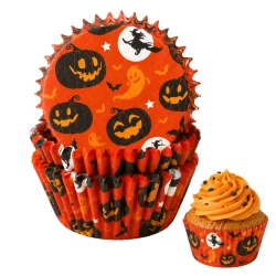 Papilotki do muffinek 50 sztuk foremki na babeczki halloween straszne dynie
