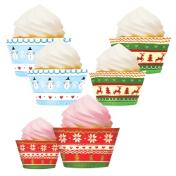 Papilotki do muffinek foremki babeczki osłonki świąteczne Boże Narodzenie 12szt