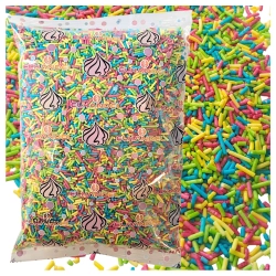 Posypka ozdoby na tort pałeczki kolorowe dekoracje urodzinowe mix 500g