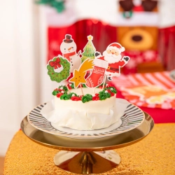 Topper na tort babeczki Mikołaj choinka gwiazda skarpeta Boże Narodzenie 6szt