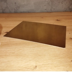 Podkład pod tort prostokątny 15x20cm złoto czarny gładki błyszczący podkładka na ciasto 10szt