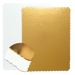 Podkład pod tort 40x50 cm złoty prostokątny gładki podkładka pod ciasto