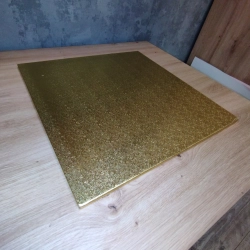 Podkład pod tort 40x40cm gruby złoty podkładka pod tort trwały sztywny kwadratowy
