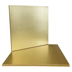 Podkład pod tort 40x40cm gruby złoty podkładka pod tort trwały sztywny kwadratowy
