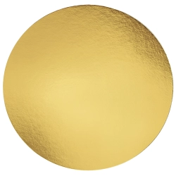 Podkład pod tort okrągły złoto czarny 34cm gładki podkładka na ciasto