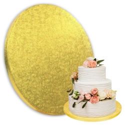 Podkład pod tort 25 cm gruby złoty podkładka pod tort trwały sztywny