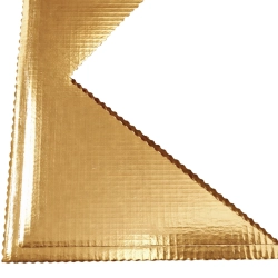 Podklad pod tort prostokątny 30x40 złoty fala podkładka na ciasto