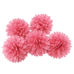 Kwiaty na tort 5 sztuk kwiat jadalny waflowy stokrotka różowa dekoracje urodzinowe