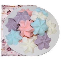 Posypka ozdoby na tort bezy dekoracje urodzinowe kolorowe beziki mix 40g