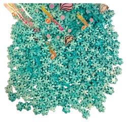 Posypka cukrowa na tort niebieskie śnieżynki święta Boże Narodzenie 50g