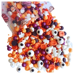 Posypka na tort 50g beziki dynia duszki mix halloween dekoracje cukrowe na babeczki