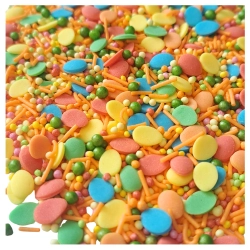 Posypka na tort 50g jajeczka cukrowe kolorowe perełki maczki dekoracje świąteczne Wielkanoc