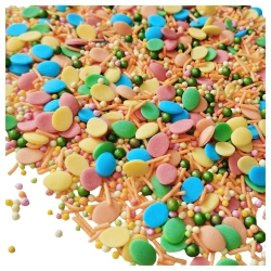 Posypka na tort 50g jajeczka cukrowe kolorowe perełki maczki dekoracje świąteczne Wielkanoc