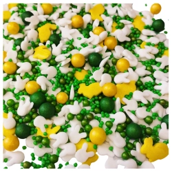 Posypka na tort 50g królik cukrowy zając perełki mix dekoracje świąteczne Wielkanoc